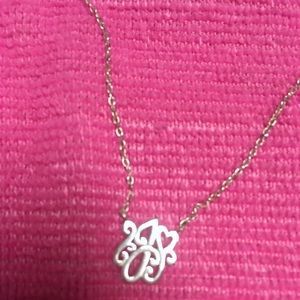 Silver letter “J” necklace
